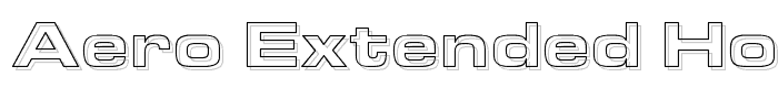 Aero Extended Hollow font
